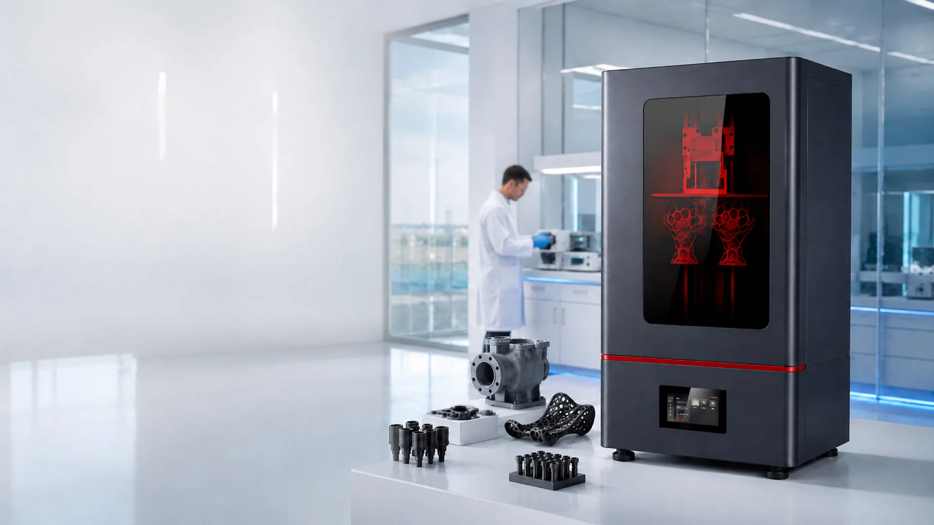 YIDIMU industrial resin 3D printer and engineering sample display